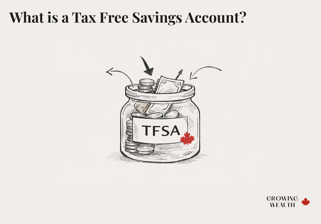 Illustration of a TFSA as a glass jar — money flows freely in and out, completely tax-free