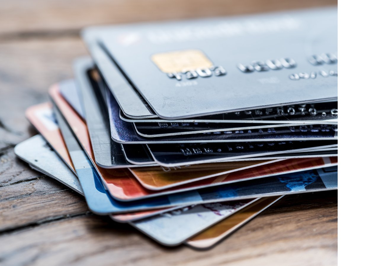 Stack of Canadian credit cards for comparison