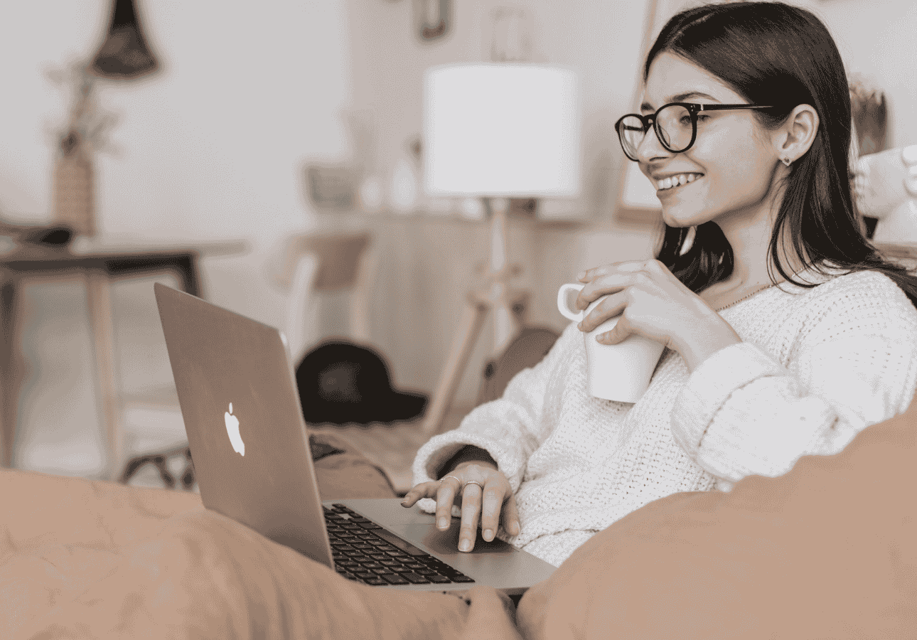 Canadian woman managing digital banking online