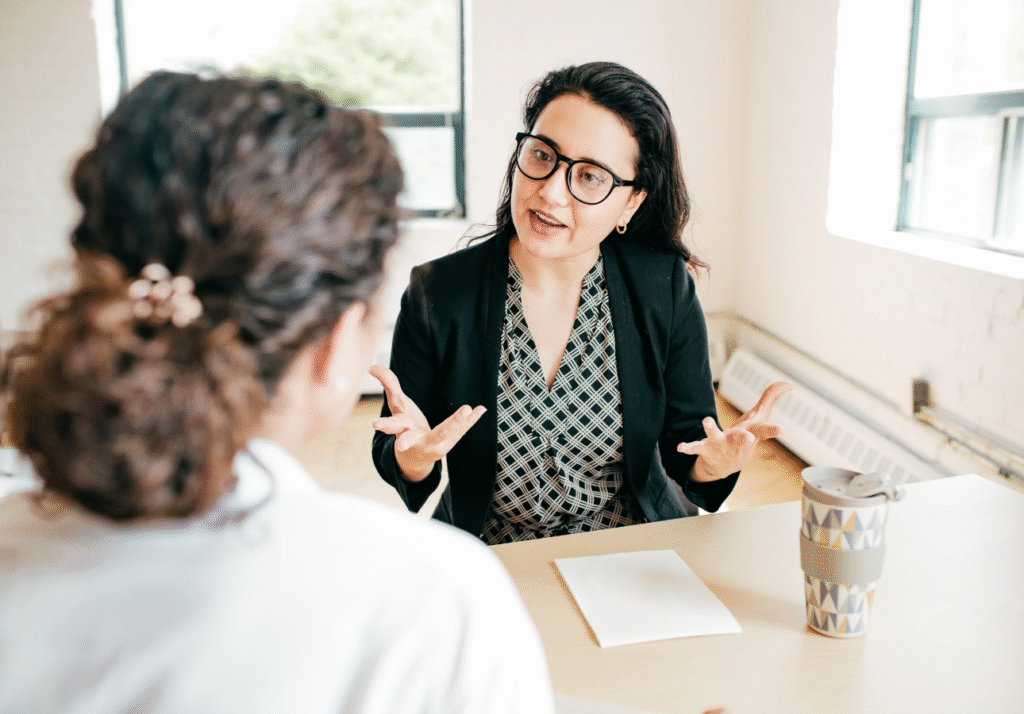 Person asking questions about RRSP contributions during a financial discussion