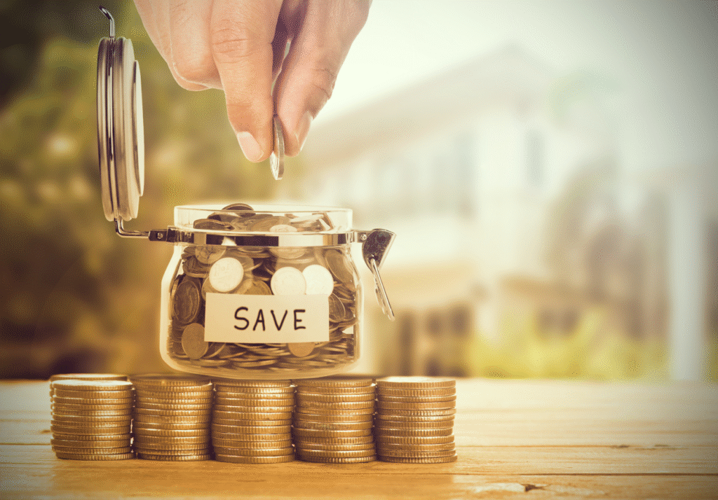 Money being saved in a high-interest savings account as a safe place to park cash in Canada