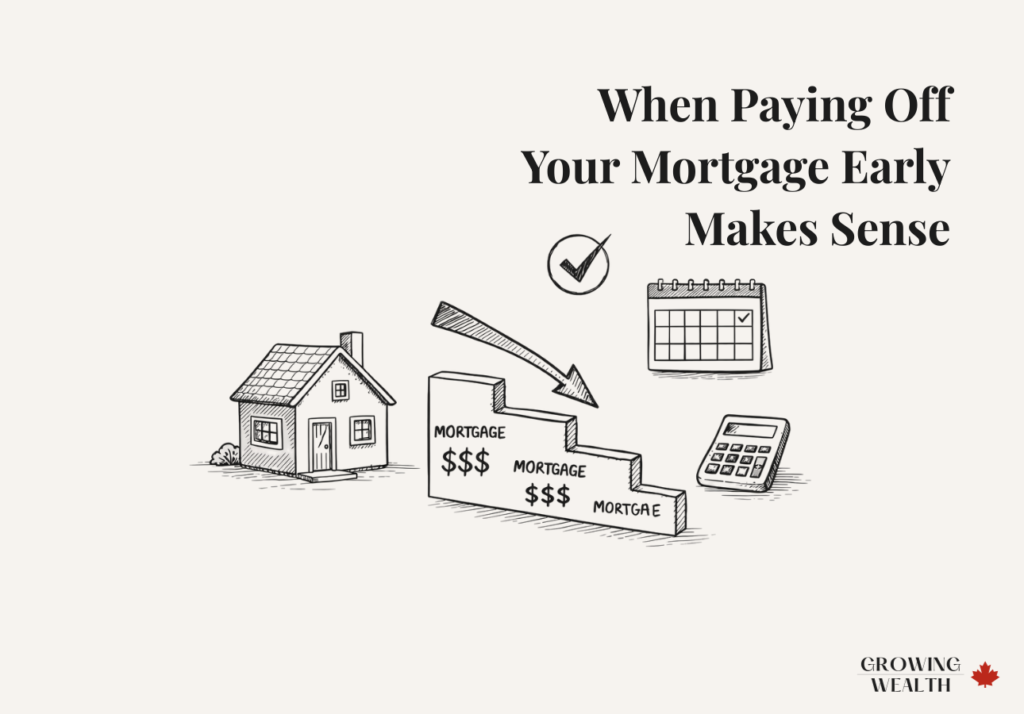 Paying down mortgage early financial illustration