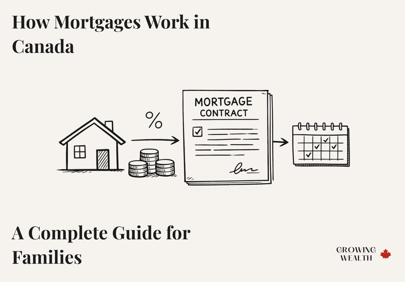 What is a mortgage Canada simple diagram showing loan between bank and home buyer
