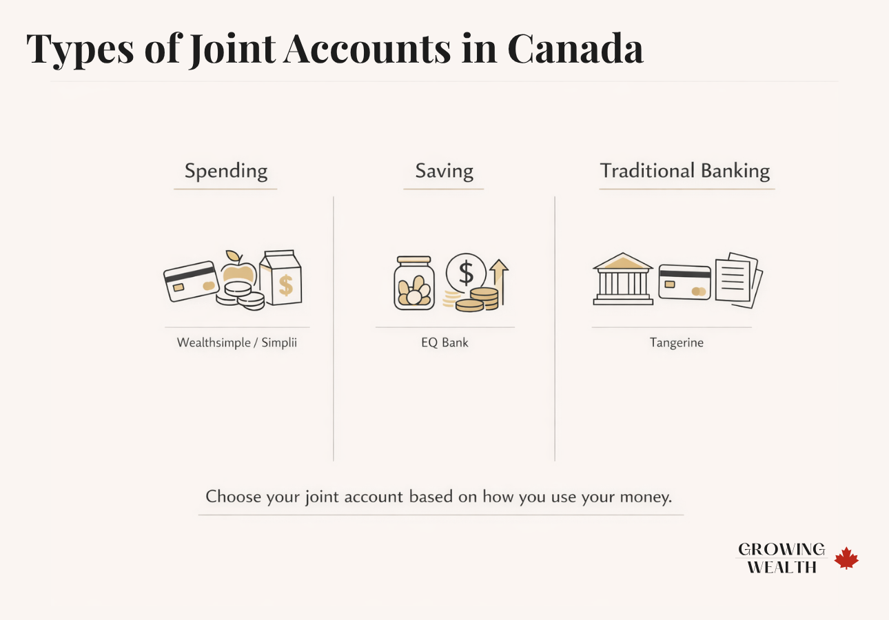 Comparison of the best joint bank accounts in Canada — Neo, EQ Bank, Wealthsimple, and Simplii