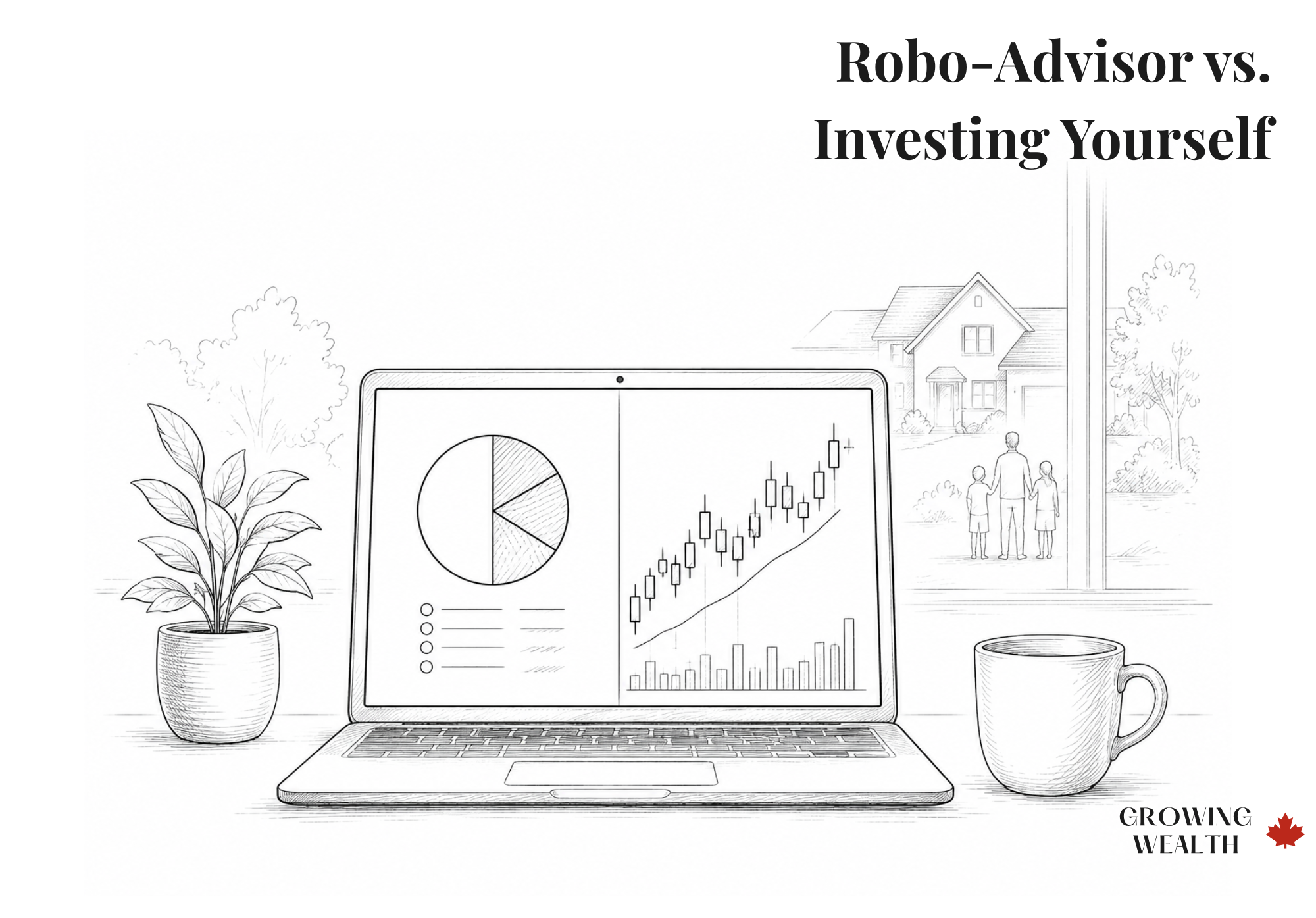 Robo-advisor vs. investing yourself: Canadian investor comparing a robo-advisor app and a self-directed brokerage account