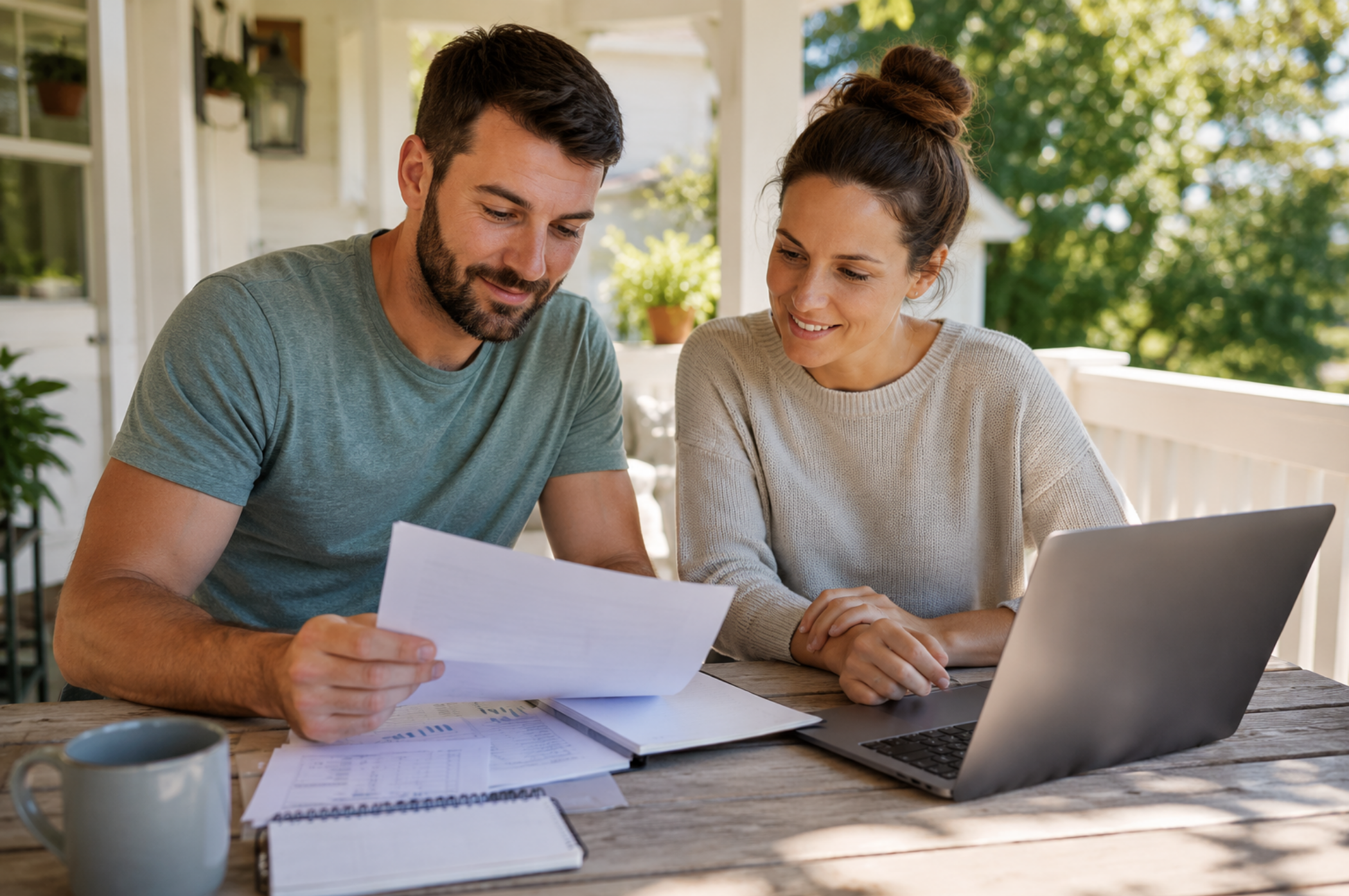 Canadian family planning their TFSA savings strategy at home