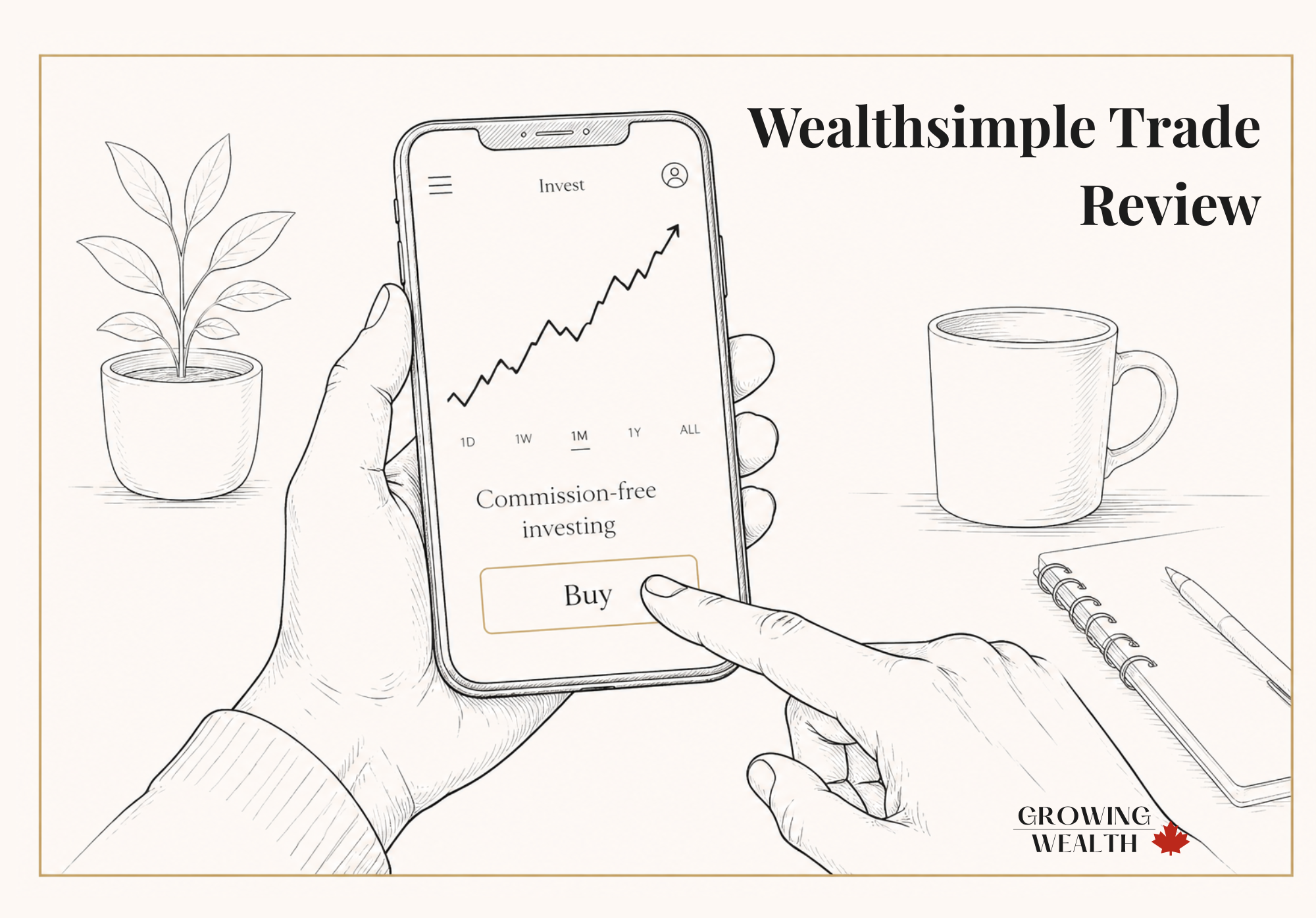 Wealthsimple Trade review Canada — mobile investing app on phone screen